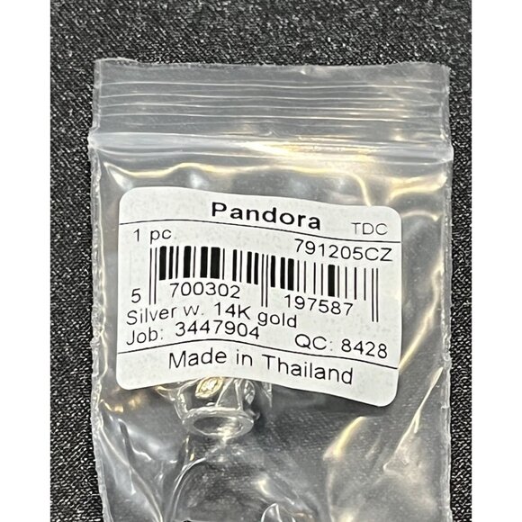 Pandora 925 Sterling Silver 14k Gold Family Bead Tree Charm 791205CZ 2 Tone New - Picture 6 of 6